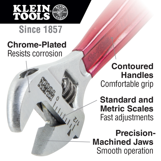 Adjustable Wrench, Extra-Capacity, 8-Inch