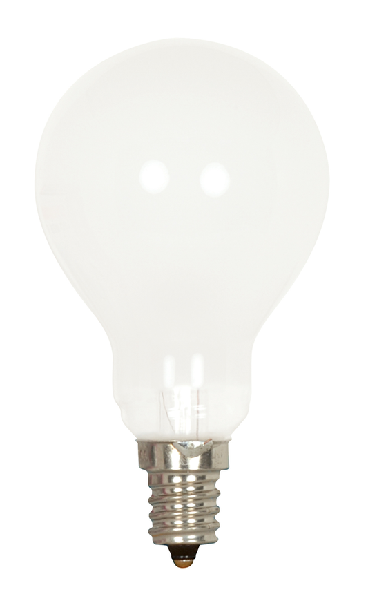 60 Watt A15 Incandescent; Frost; 1000 Average rated hours; 700 Lumens; Candelabra base; 120 Volt; 2-Card