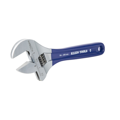 Adjustable Wrench, Extra-Wide Jaw, 8-Inch