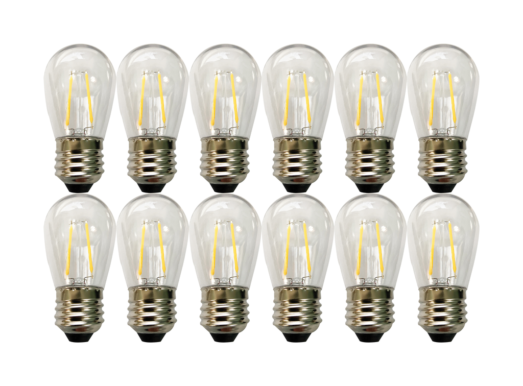 24FT; LED String Light; Includes 12-Light Filament LED bulbs; With Plug