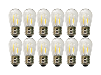 24FT; LED String Light; Includes 12-Light Filament LED bulbs; With Plug