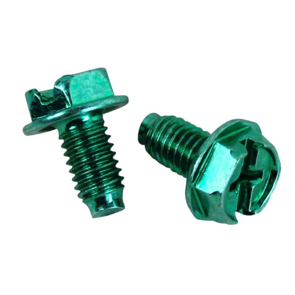 2Hwpmfzg1032038 10-32 X 3/8 Hex Washer Phillips Head Machine Screw Zinc Green (Ground Screw) 100/Box - 7000/Ctn