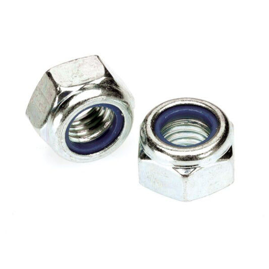 2Nln1420 1/4-20 Hex Lock Nut Nylon Insert Zinc 100/Box - 4000/Ctn