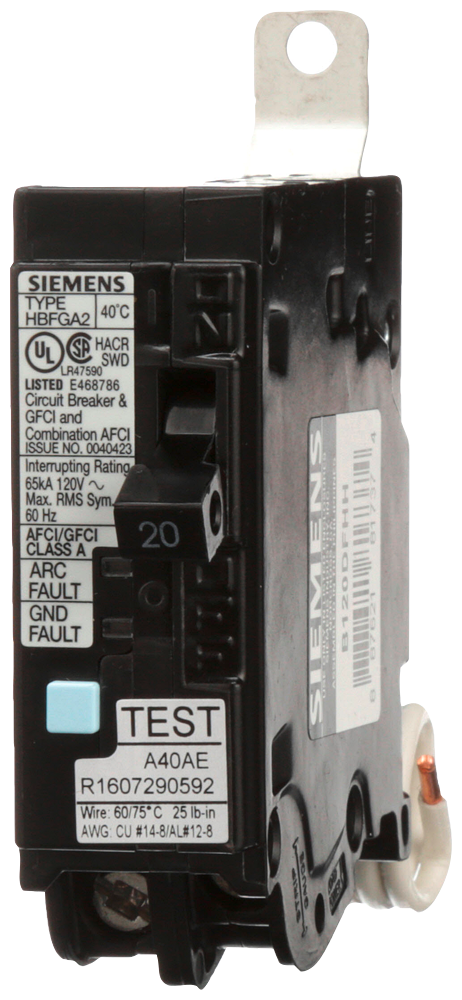 BRKR HBFGA2 AFCI/GFCI 1P 120V 20A 22KA
