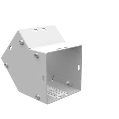 6.187x4X5.469 Wireway Elbow 45 Side Wall Access ANSI 61 Gray Steel