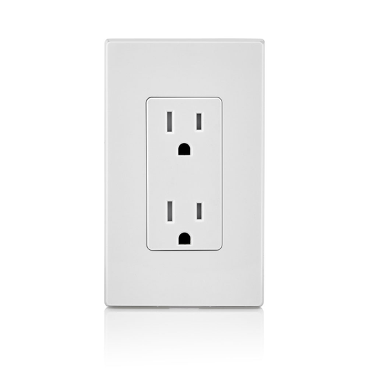 15 Amp Decora Tamper-Resistant Duplex Outlet/Receptacle, Grounding, White