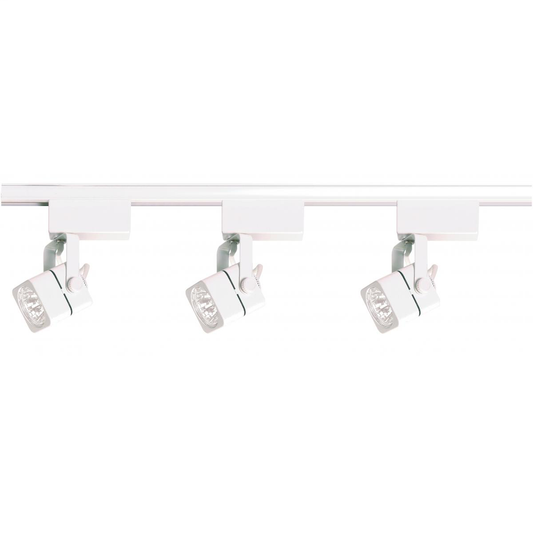 1 Light - MR16 - 12V Track Head - Square - White Finish