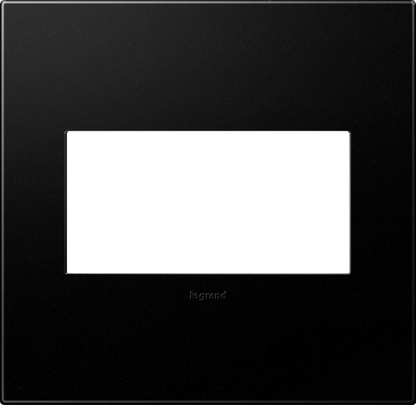 adorne® Graphite 2-Gang Screwless Wall Plate with Microban®