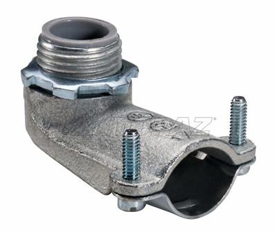 2" 90° Insulated Throat Squeeze Type BX-Flex Connector