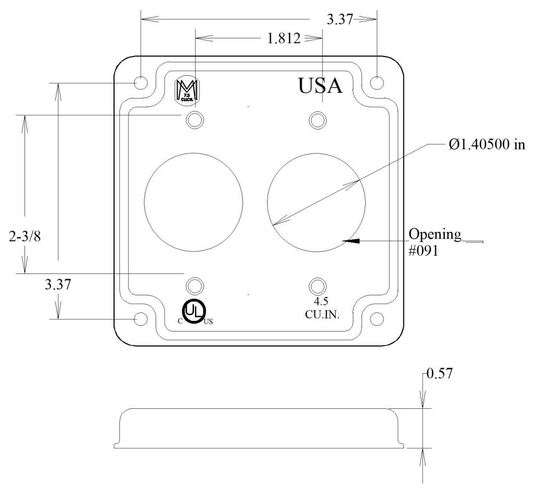 11412, Electrical Square Box Cover
