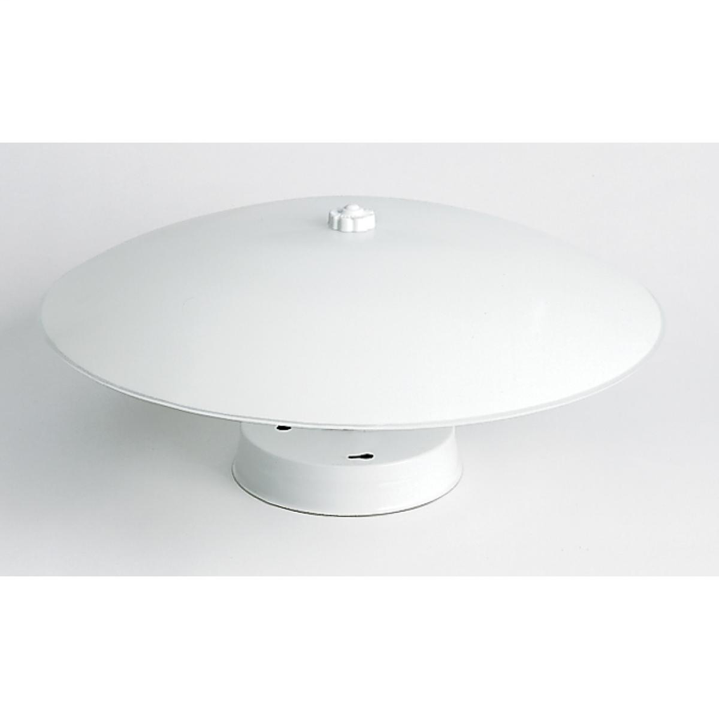 2 Light - 12" Flush with White Round Glass - White Finish