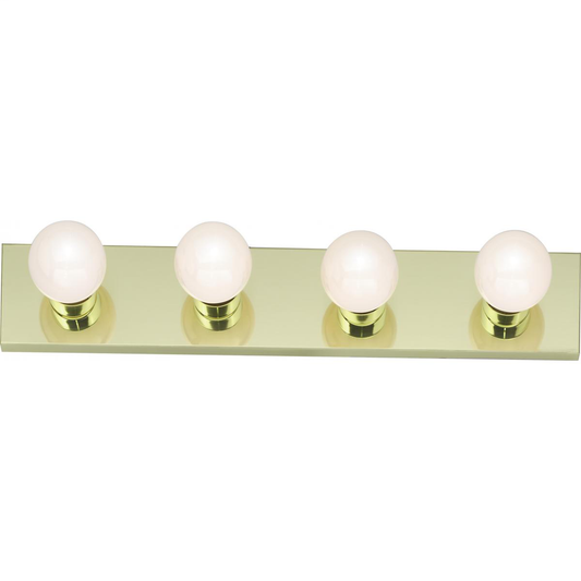 4 Light - 24" Vanity Strip - Polished Brass Finish
