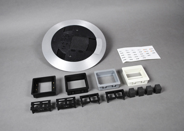 AV3 Poke-Thru Finish Flange and Slide Holder