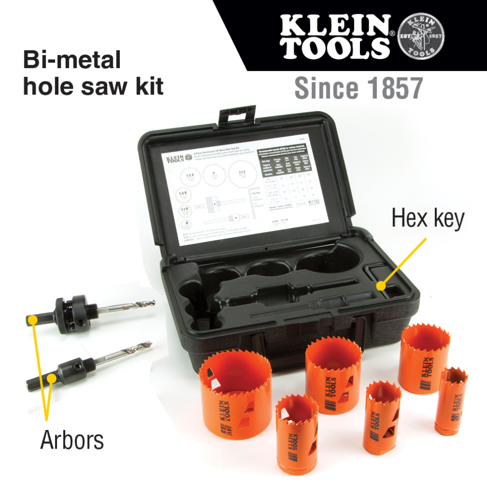 Bi-Metal Hole Saw Kit, 8-Piece