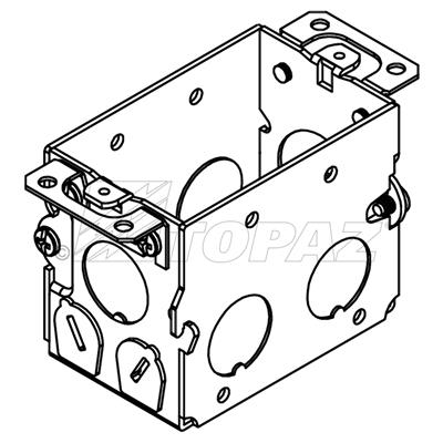 3"X2" Gangable Switch Boxes 2-1/2" Deep 1/2" KO with MC Clamps