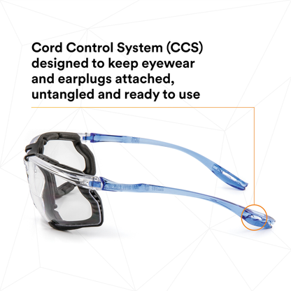 3M Virtua CCS Protective Eyewear 11872-00000-20, with Foam Gasket, CLEAR Anti-Fog Lens, 20 EA/Case