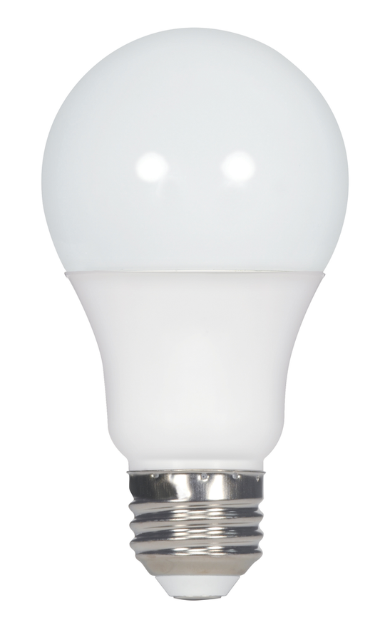 9.5 watt; A19 LED; Medium base; 2700K; Frosted; 220' beam spread; 120 volts; 2-Pack Display Pack