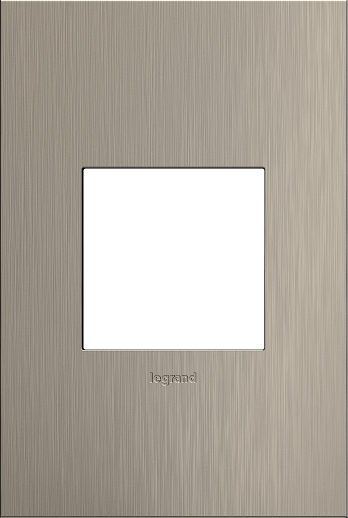 adorne® Satin Nickel 1-Gang Screwless Wall Plate