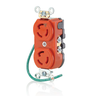 15 Amp, 125 Volt, Duplex Locking Receptacle