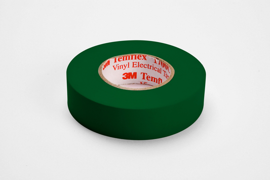 3M™ Temflex™ Vinyl Electrical Tape 1700C, 3/4 in x 66 ft, 1-1/2 in Core, Green, 10 rolls/carton, 100 rolls/Case