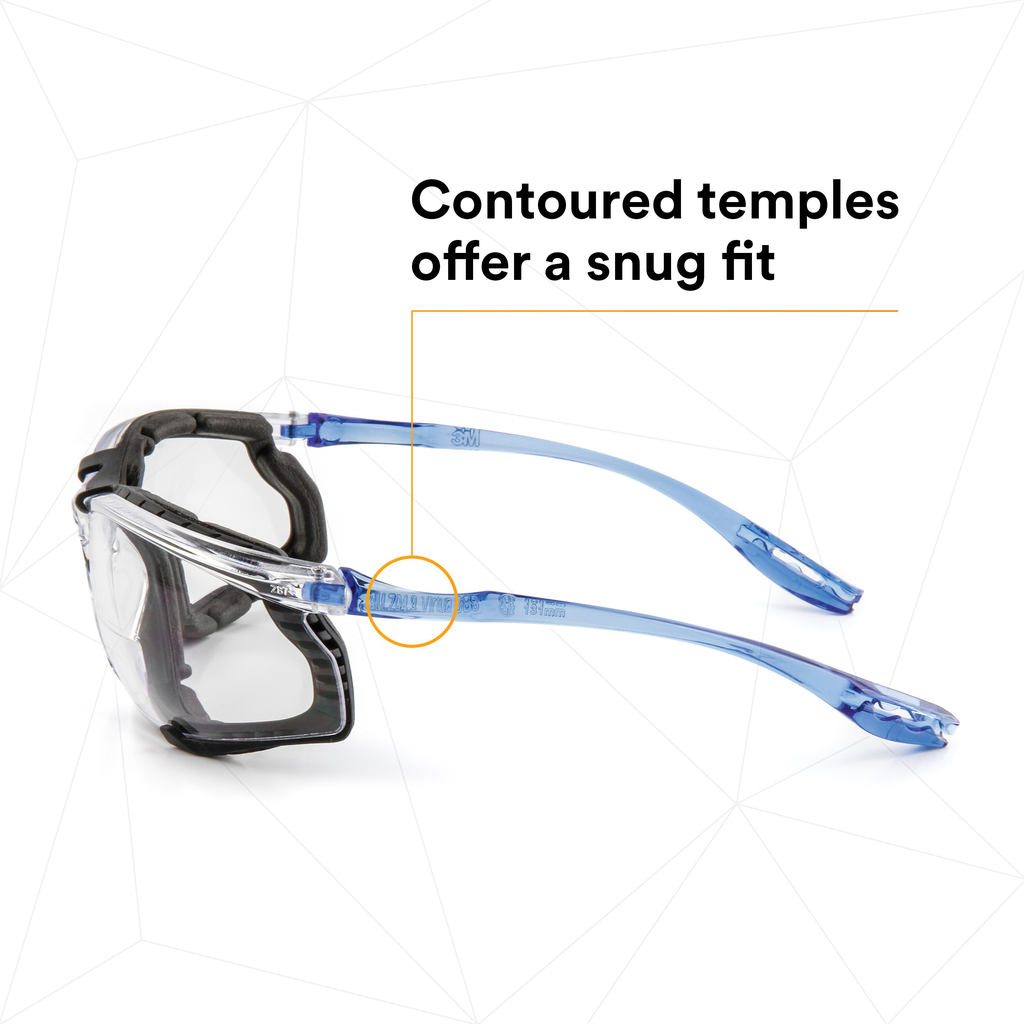 3M Virtua CCS Protective Eyewear 11872-00000-20, with Foam Gasket, CLEAR Anti-Fog Lens, 20 EA/Case