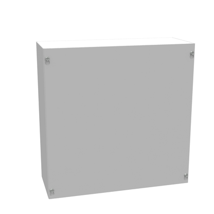16x6x16 Screw Cover Type 1 UL Steel No KO Gray Cover w/ Teardrop Slots Holes In Back