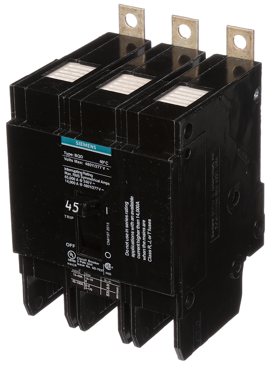 BREAKER BQD 3P 45A 480VAC 14KA
