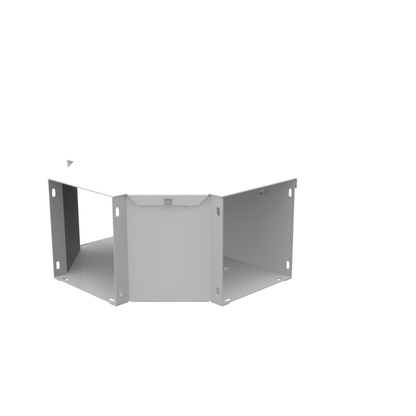 10.131x6x14.25 Wireway Tee For Hinged Wireways ANSI 61 Gray Steel