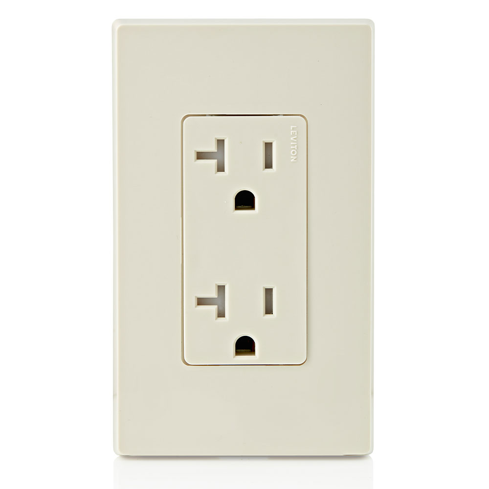 20 Amp Decora Tamper-Resistant Duplex Outlet/Receptacle, Grounding