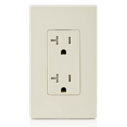 20 Amp Decora Tamper-Resistant Duplex Outlet/Receptacle, Grounding
