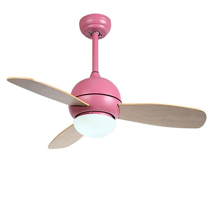 Wooden Blade Ceiling Fan with Light LED Atmosphere Light