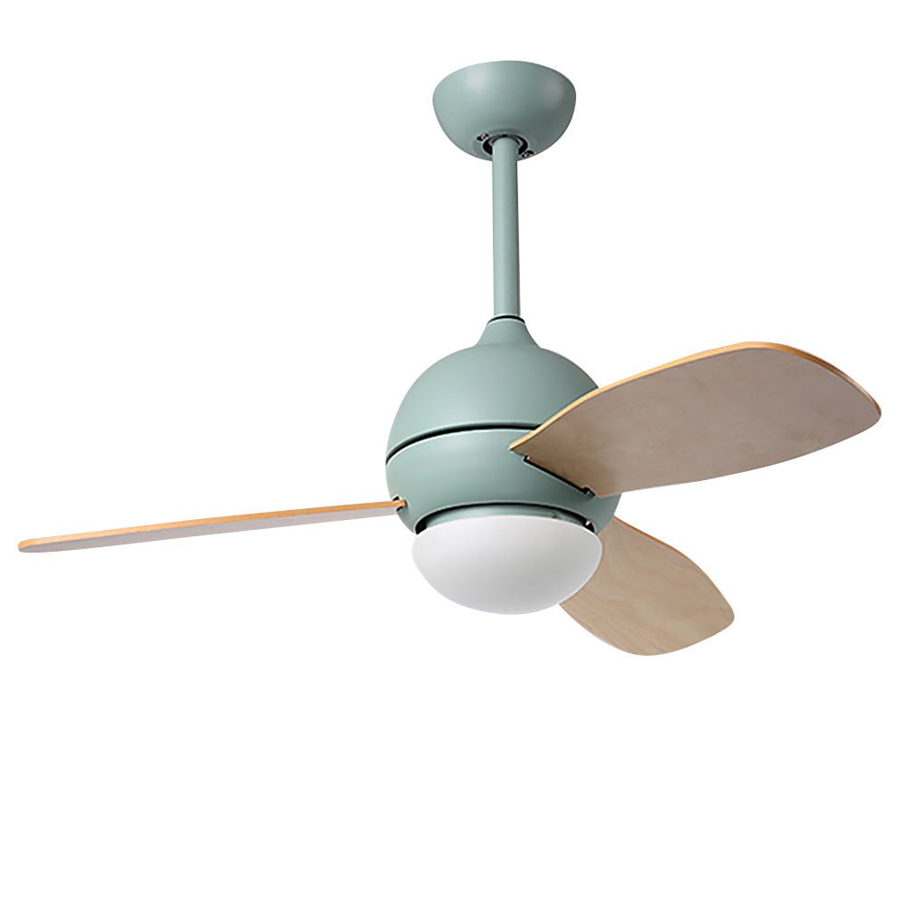 Wooden Blade Ceiling Fan with Light LED Atmosphere Light