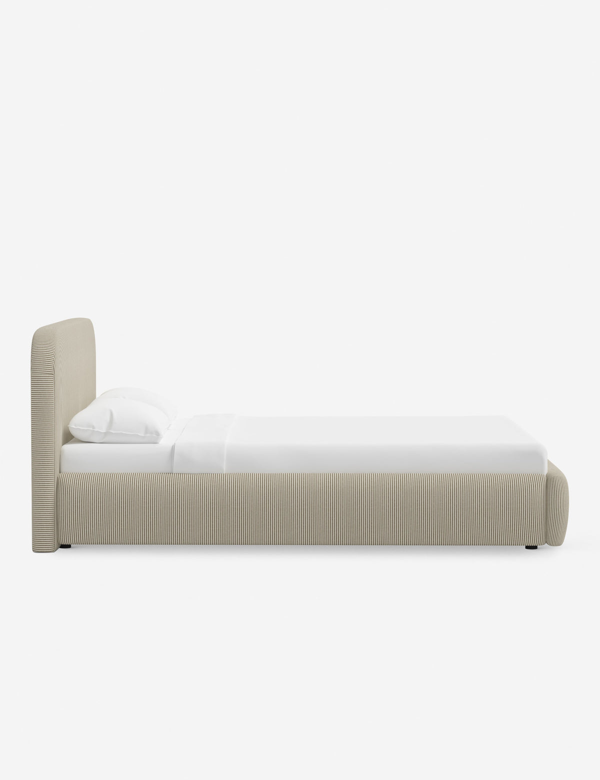 Open Box: Nabiha Platform Bed, Tan Stripe Queen
