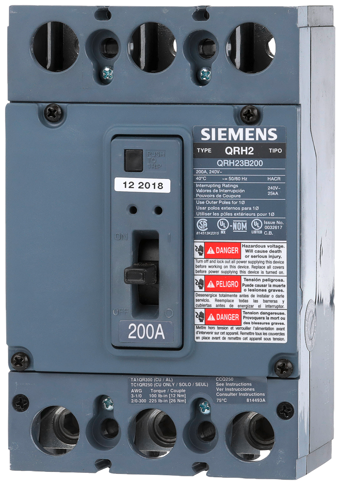 BREAKER QR 3P 200A 240V 25KA