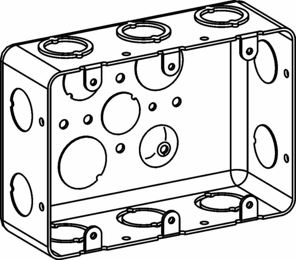 2-1/8" DEEP, 3-GANG DRAWN MULTIGANG HANDY BOX