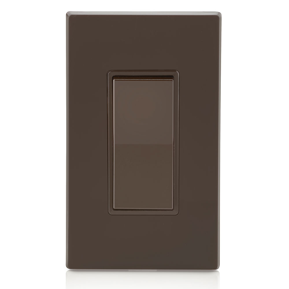 15 Amp Decora Rocker 4-Way Switch, Grounding, Brown