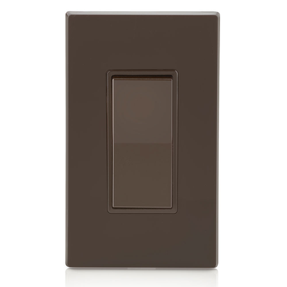 15 Amp Decora Rocker 4-Way Switch, Grounding, Brown
