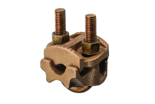 Bronze U-Bolt Clamp, 1/2″-3/4″ Pipe, 7/8″-1″ Rod, 300-500 AWG