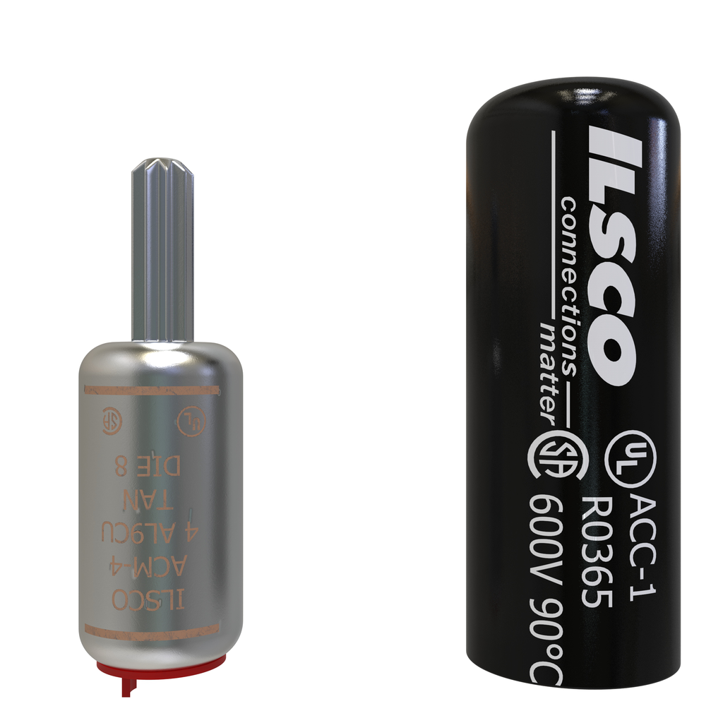 Aluminum Compression Pigtail Adaptor, Conductor Size 4, Tin Plated, UL, CSA