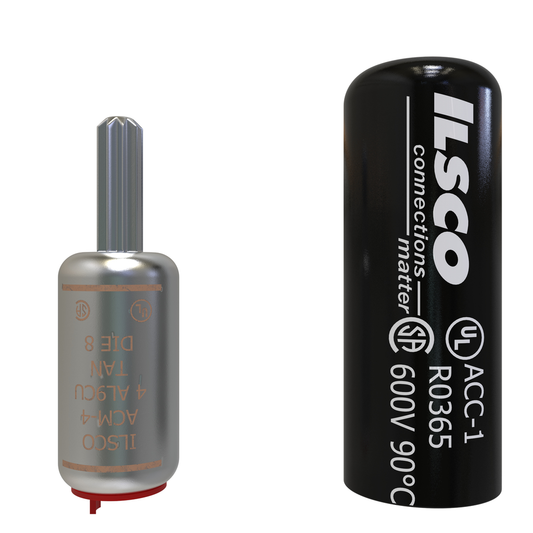 Aluminum Compression Pigtail Adaptor, Conductor Size 4, Tin Plated, UL, CSA
