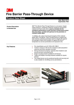 3M Fire Barrier Pass-Through Single Mounting Brackets