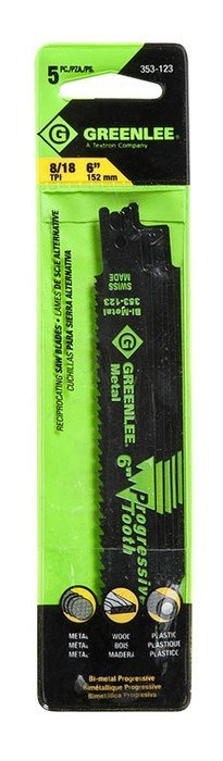 6" Progressive Tooth Reciprocating Saw Blade (Pack of 5)