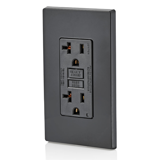20 Amp, Self Test, Non Tamper-Resistant GFCI Outlet with LED Indicator Light