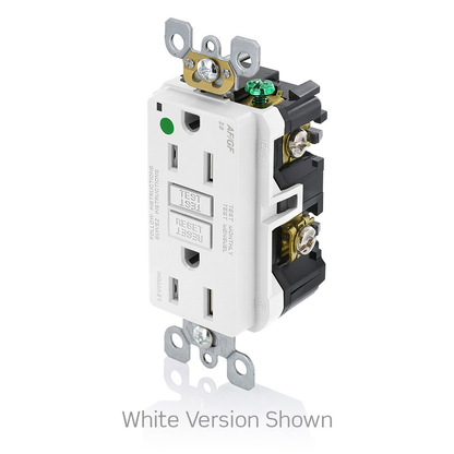 15 Amp SmartlockPro® AFCI/GFCI Receptacle/Outlet, Hospital Grade, Tamper-Resistant