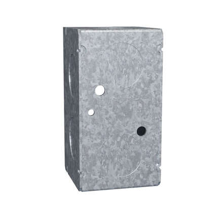 4 in. x 2 in. Handy Box, Welded, 2-1/8 in. Deep, Eight 3/4 in. KO's