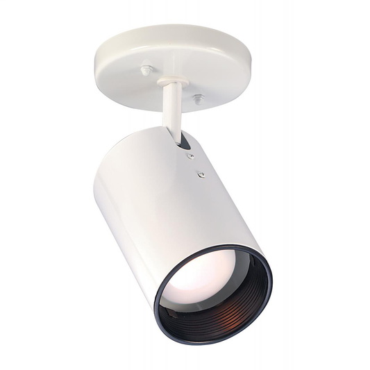 1 Light - R20 Straight Cylinder - White Finish