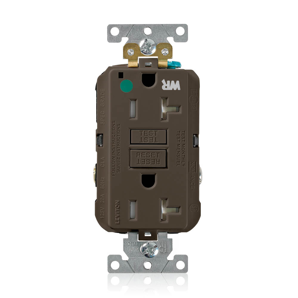 20 Amp SmartlockPro® GFCI Receptacle/Outlet, Hospital Grade, Weather and Tamper-Resistant