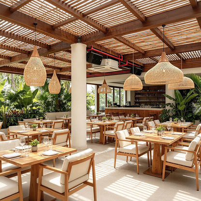 Woven Light Pendants Wabi-Sabi Rattan Ceiling Light