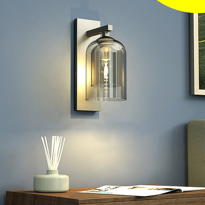 [Open-Box]Double-layer Glass Lampshade Nordic Minimalist Wall Lamp Wall Sconce Lighting