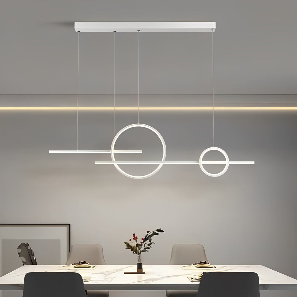 [Open-Box]Circles Three Step Dimming Stepless Dimmable Chandeliers with LED Strip